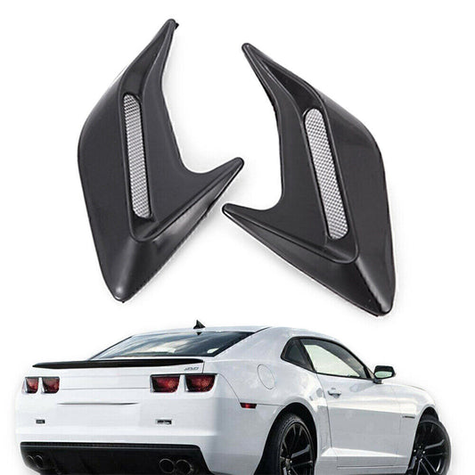 2x BlackAir Flow Intake Scoop Bonnet Simulation Vent Cover Hood Decoration Q