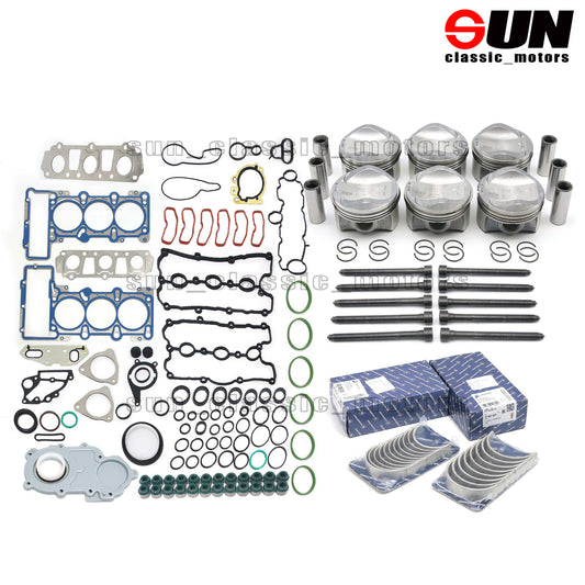 Engine Pistons Gaskets Overhaul Rebuild Kit for Audi A6 A7 S4 S5 Q7 3.0T CJT