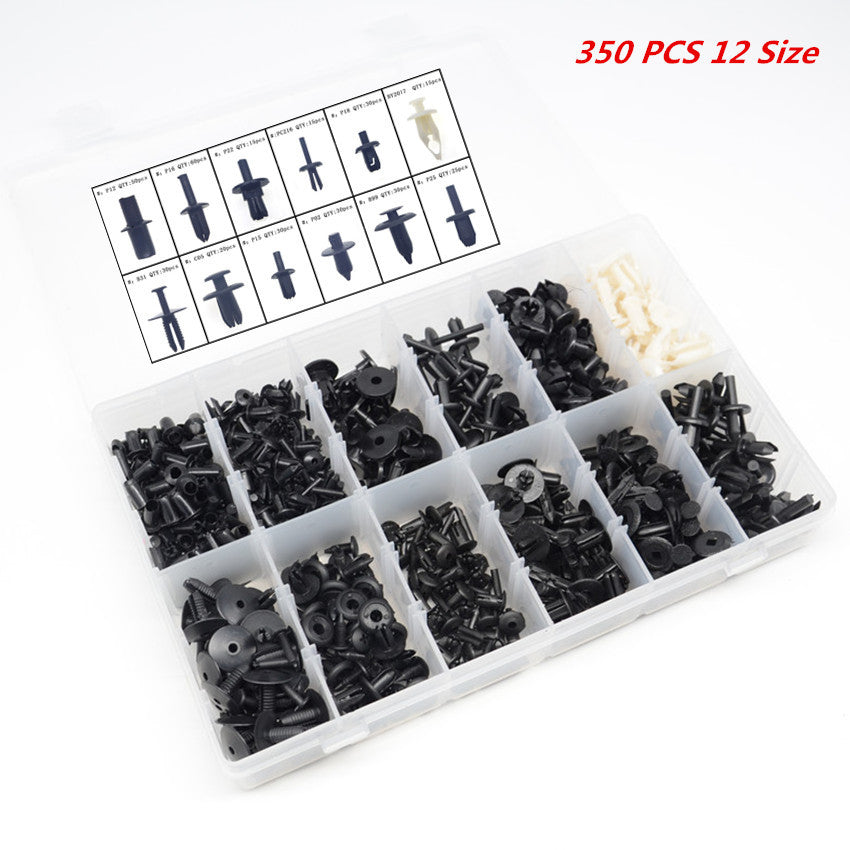 12 Sizes 350pcs Car Push Pin Rivet Trim Clip Panel Exterior/Interior Assortments