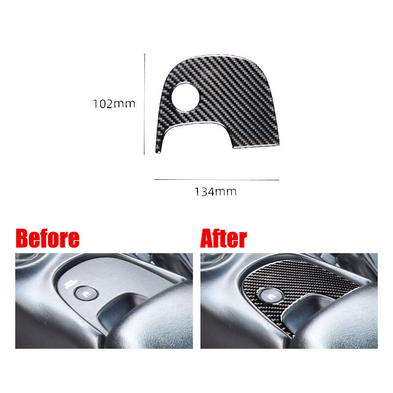 Carbon fiber automotive traction control panel trim for Corvette C5- n