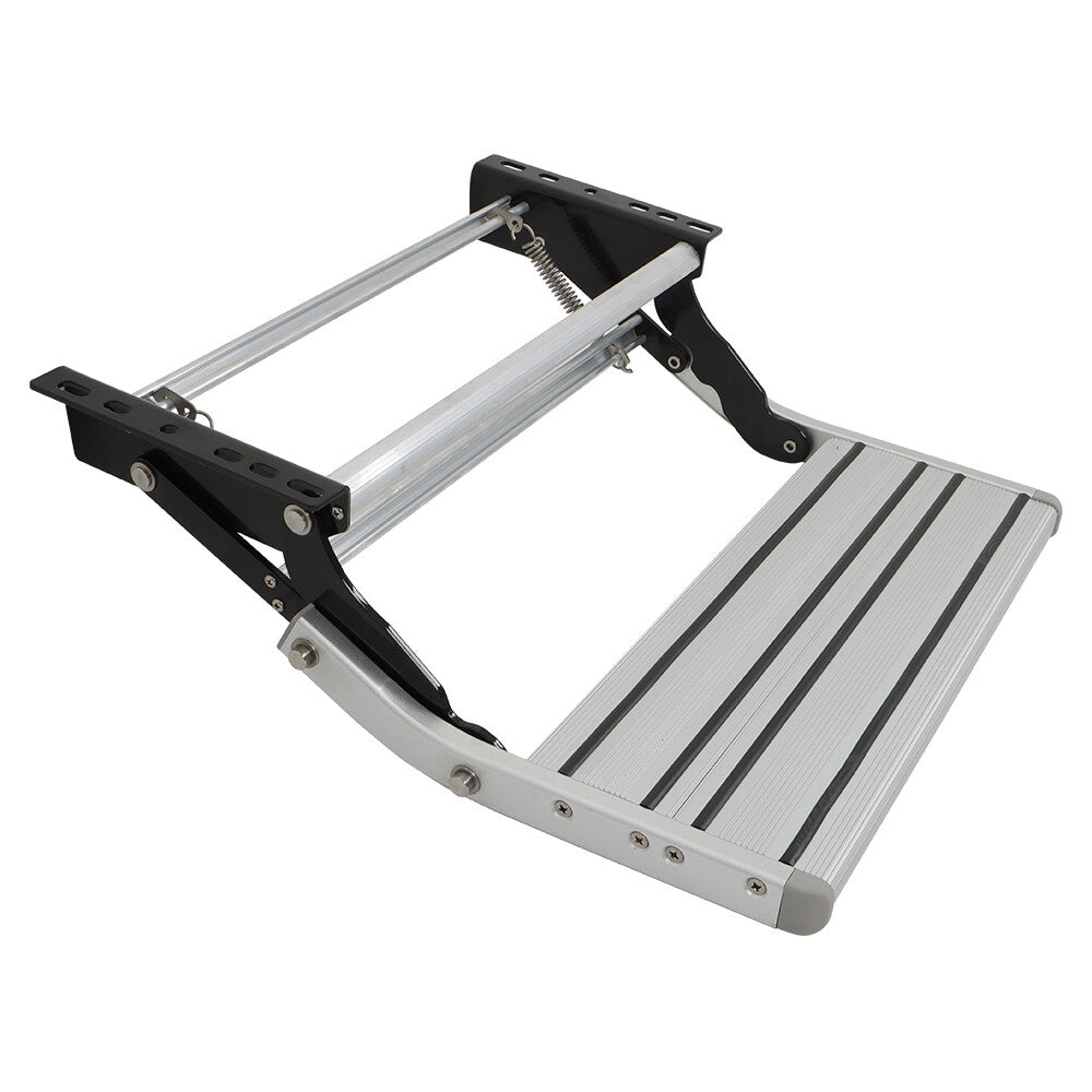 Aluminum manually pull-out retractable single-step RV camping platform stairs - n