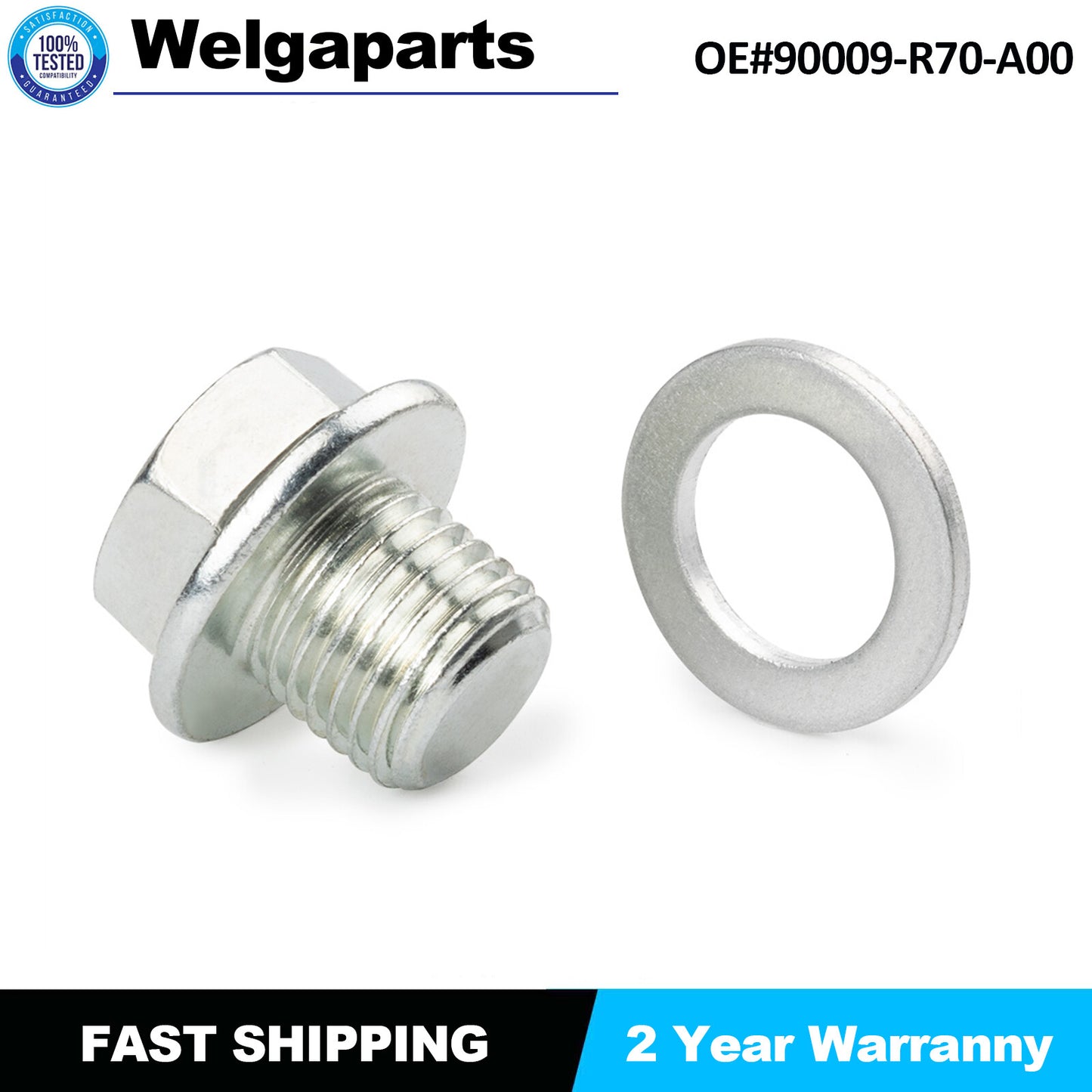 New Engine Oil Pan Drain Plug With Washer for Honda Cr-V for Acura 90009-R70-A00 US