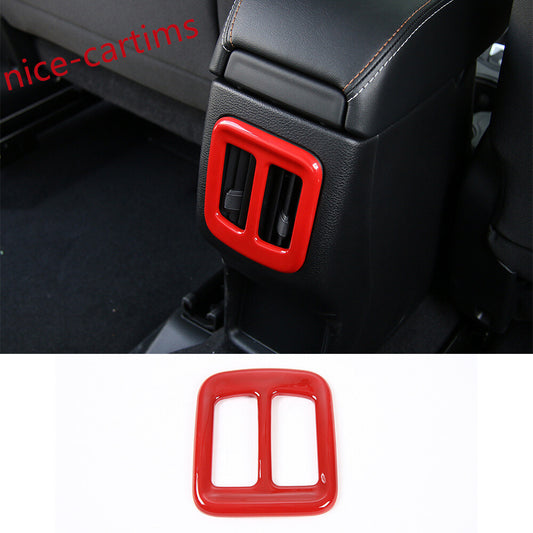 Red ABS Rear Air Conditioner Vent Outlet Panel Cover for Jeep Compass 2017-2020