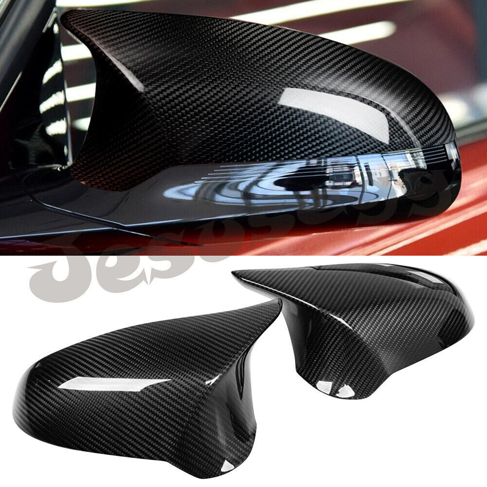 Front Mirror Cover Real Carbon Fiber Fit for BMW F20 F21 F22 M3 F82 M4 2015-18
