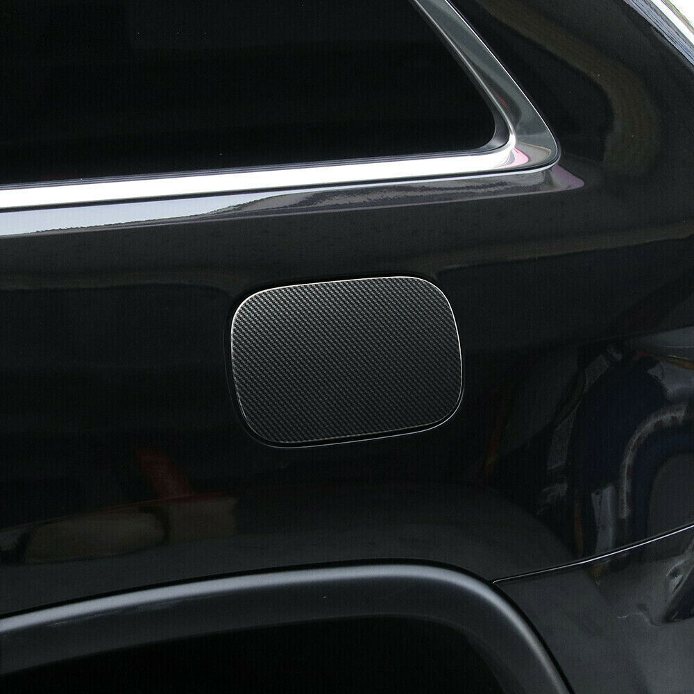 Carbon Fiber Fuel Tank Cap Oil Gas Cover Trim for Jeep Grand Cherokee 2011-2020