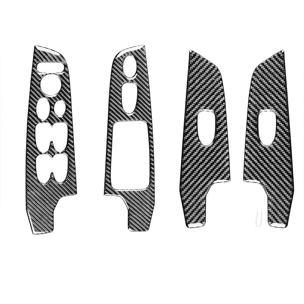 4PCS for Honda for Civic 2006-2011 Carbon Fiber Interior Door Control Cover Trim