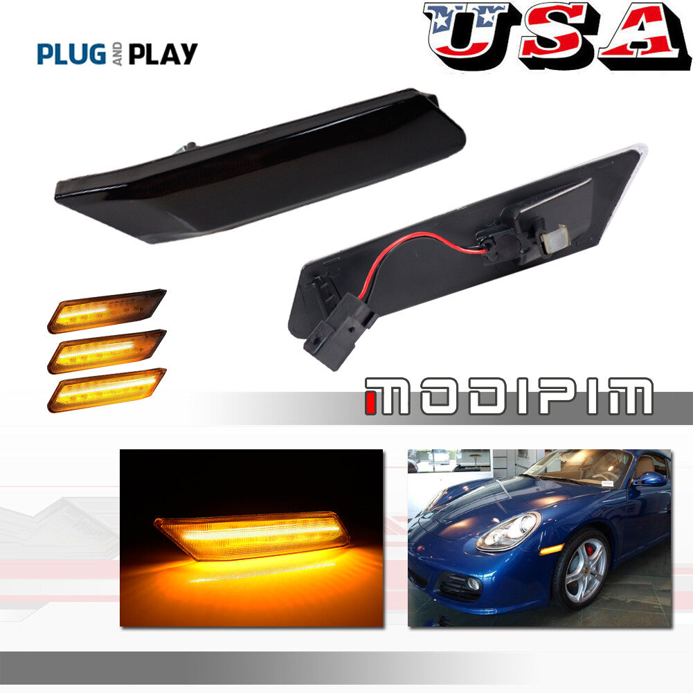 Dynamic/sequential LED front marker light suitable for 05-12 997 987 987C- v