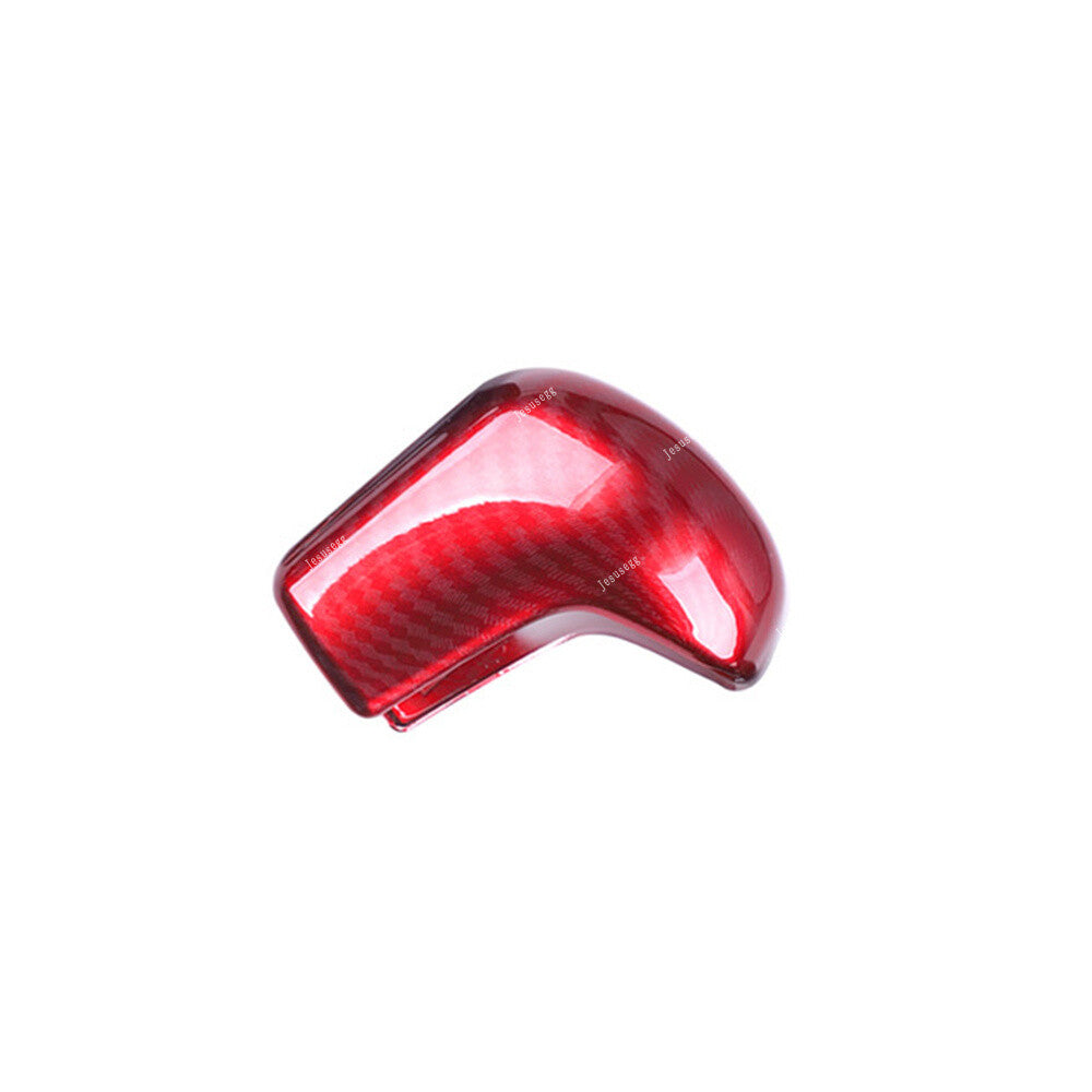 ABS Carbon Fiber Red Gear Lever Shift Knob Cover Trim for Honda for Civic 10th 16-19