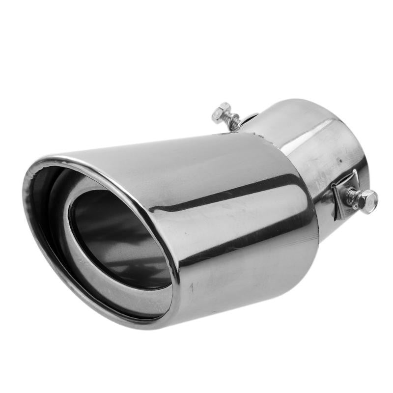 1Pc Car Round Exhaust Muffler Tip Stainless Steel Pipe Modified Rear Tail Throat