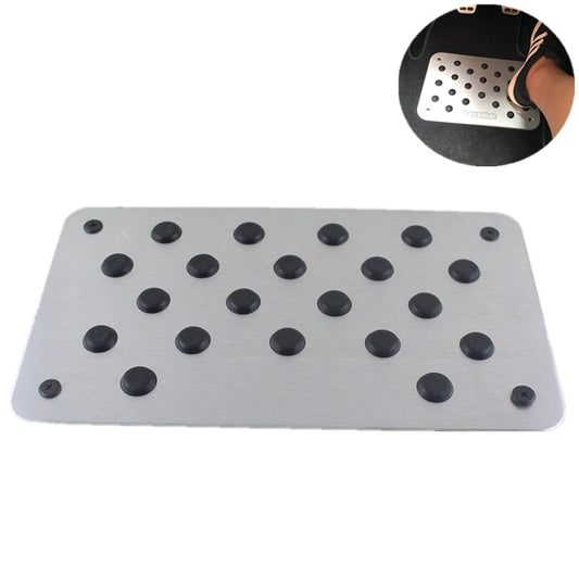 28*16cm Car Floor Carpet Mat Patch Heel Scuff Plate Aluminum Foot Rest Pedal Pad Q