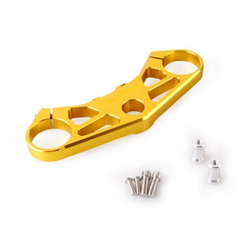 Gold Front Triple Tree End Upper Top Clamp Fit for Suzuki GSXR 1000 2005 2006