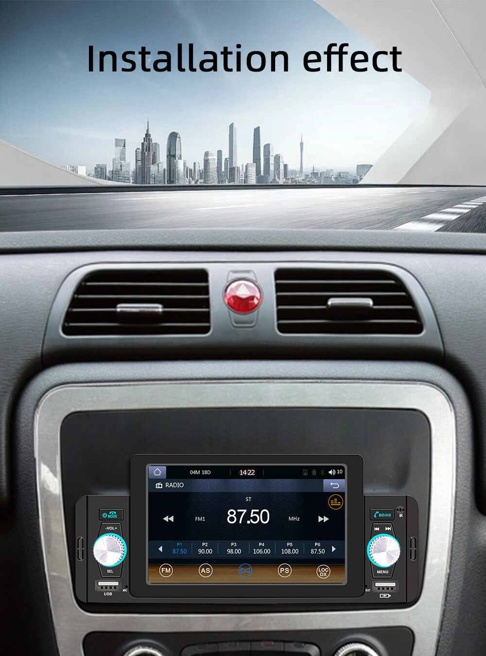 1 DIN 5-inch Car Radio Multimedia MP5 Player Bluetooth Mirror Link with ISO Cable