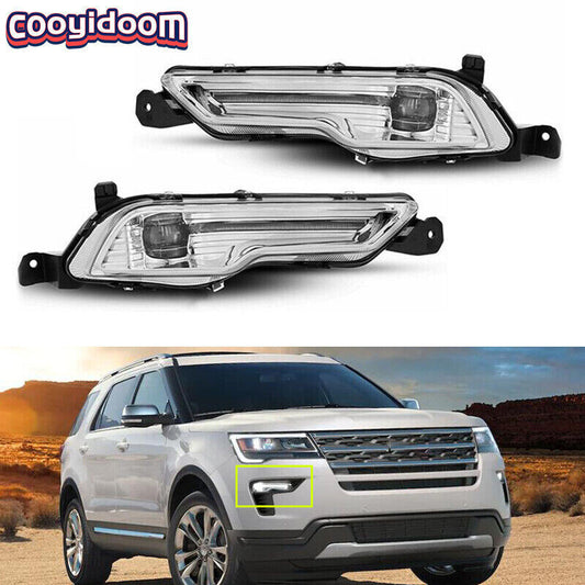 Suitable for 2017-18 for Ford Fusion and 2018-19 Explorer LED front bumper fog lights (LHRH-)