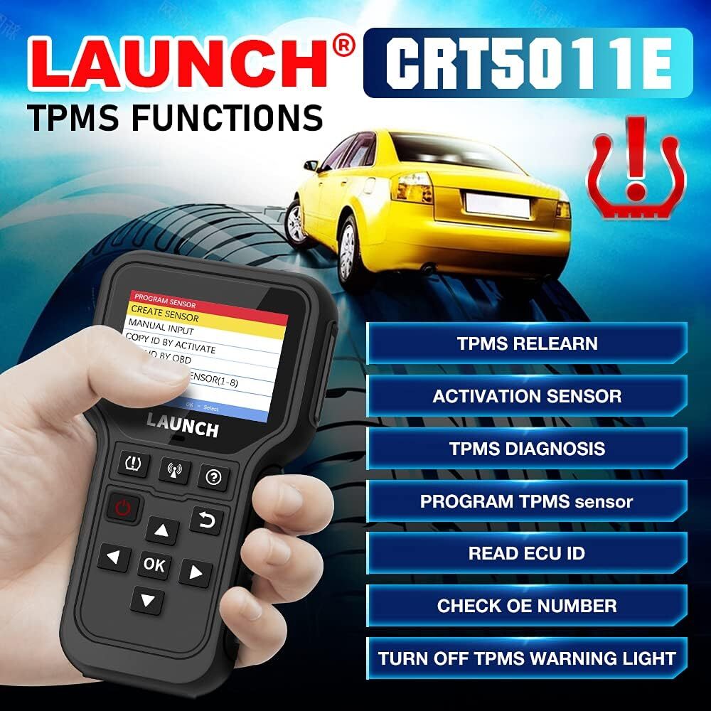 LAUNCH CRT5011E TPMS Activate Read DTC Relearn/Tire Pressure Monitoring Sensors