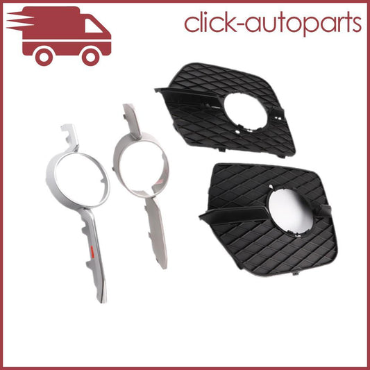 Set LH  RH Front Bumepr Grill Cover + Molding Trim for 2008-2014 for BMW E71 E72 X6 Q