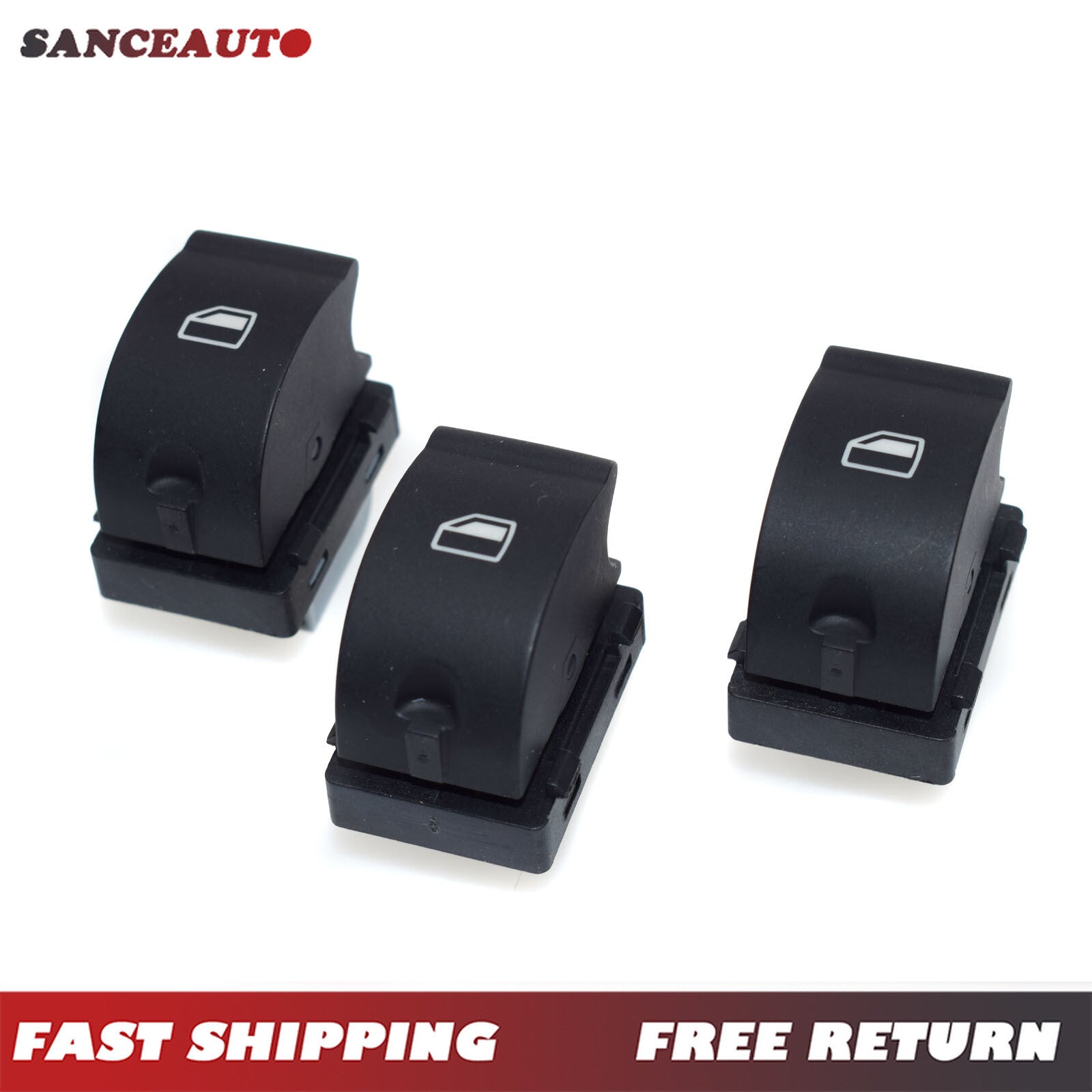 8ED959855 Passenger window switch buttons (3 pieces) for Audi A4, S4, B6, B7, RS4 (Brand New) n