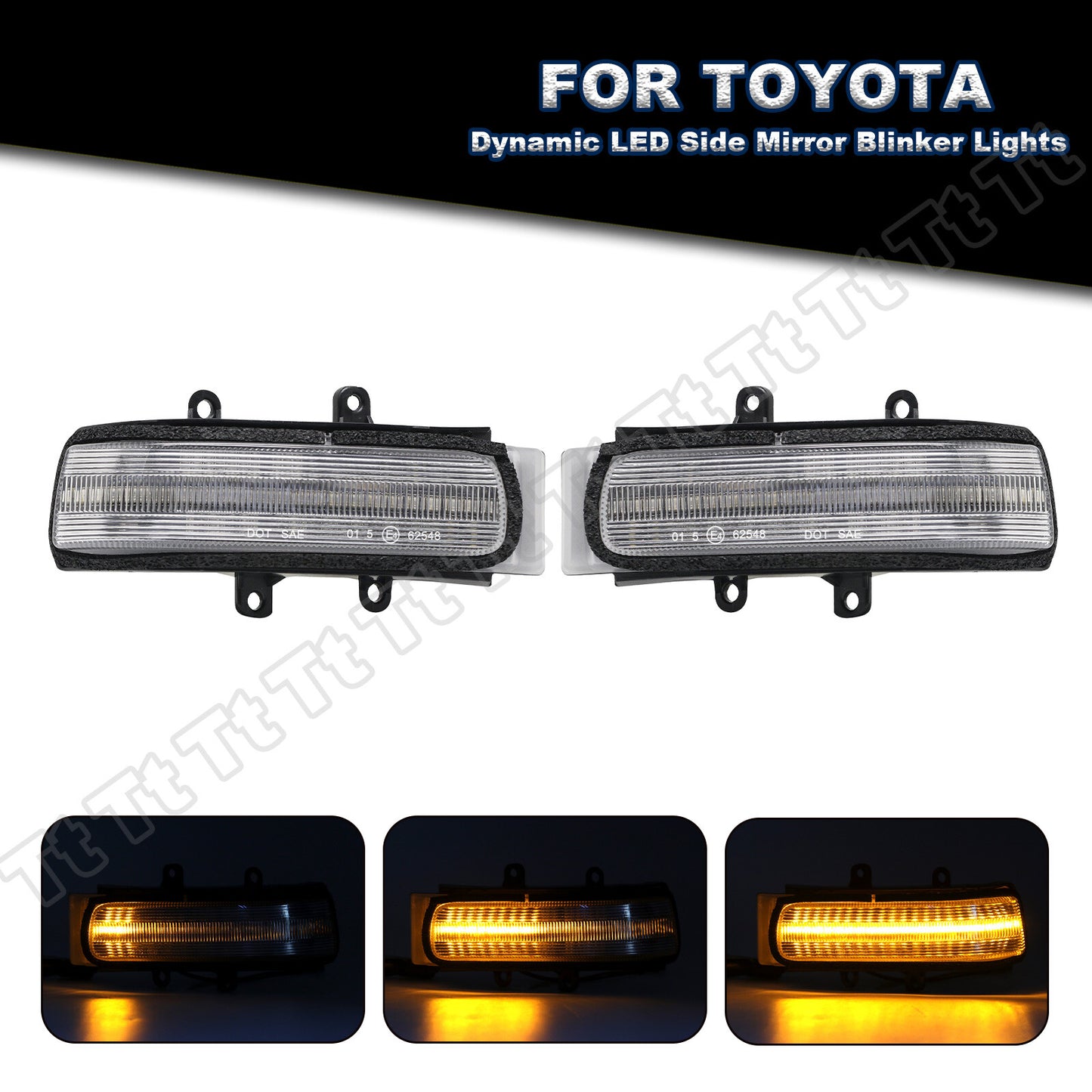 Dynamic LED side mirror turn signal for RAV4 4Runner for Sienna Tacoma- v