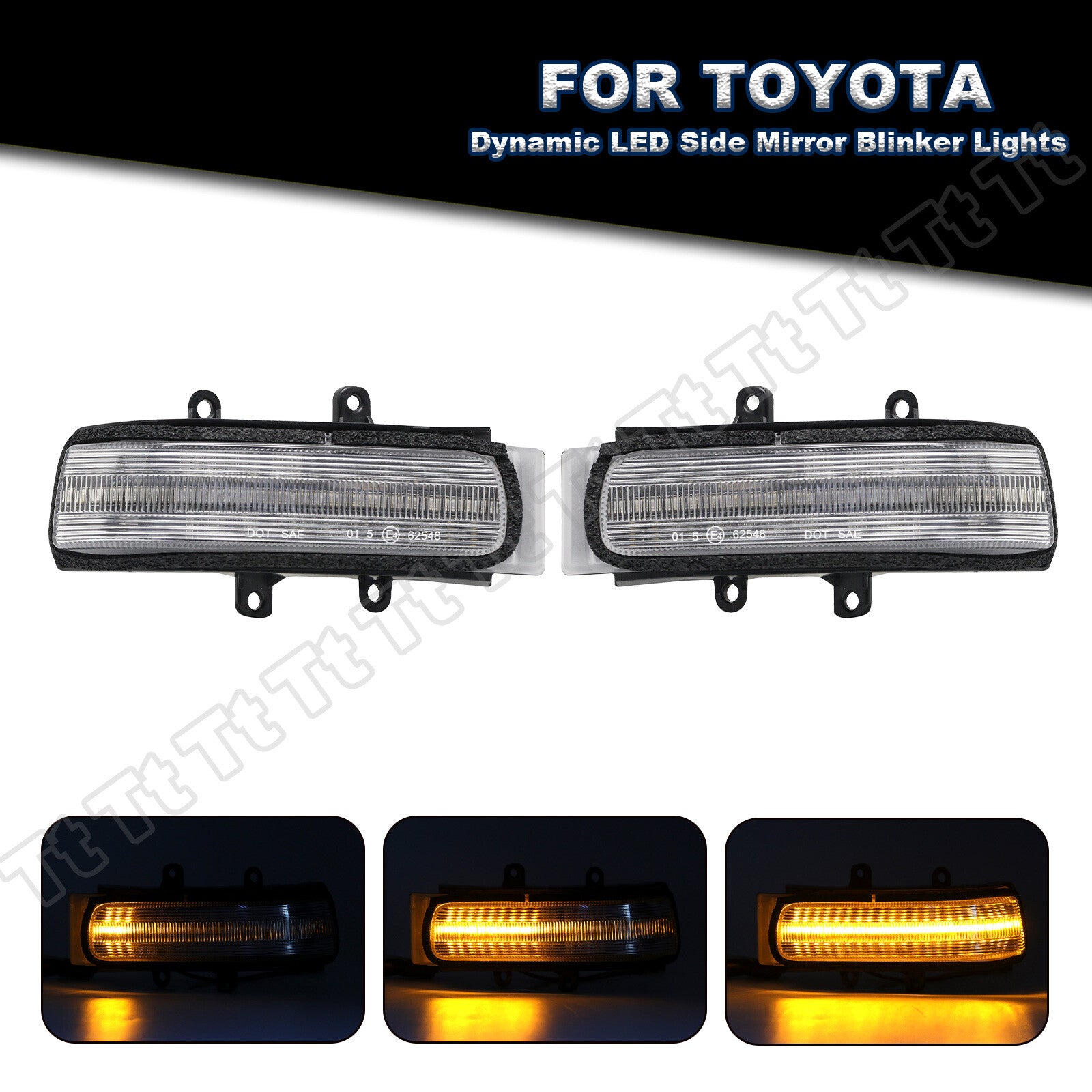 Dynamic LED side mirror turn signal for RAV4 4Runner for Sienna Tacoma- v