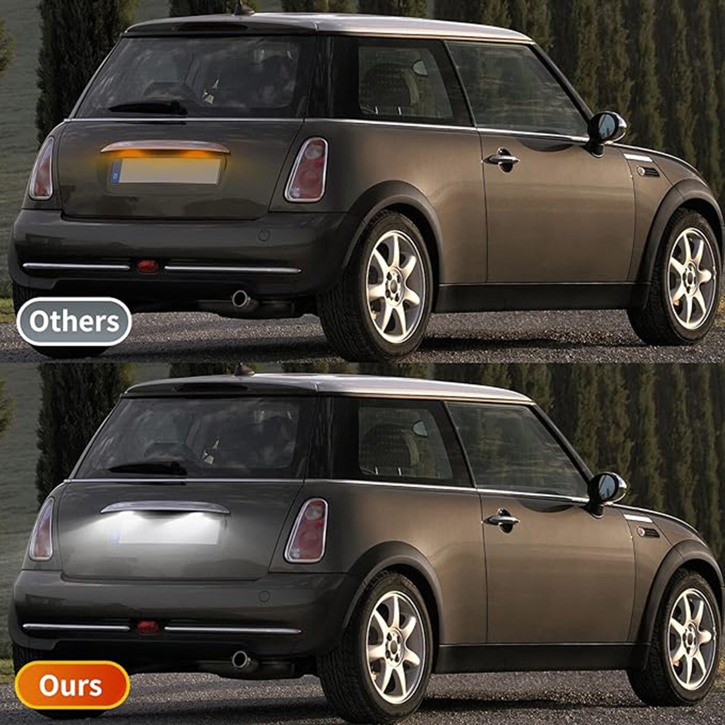 2x License Plate Lights for Mini Cooper R50 01-06 R52 Convertible 04-08 R53 02-06 Q