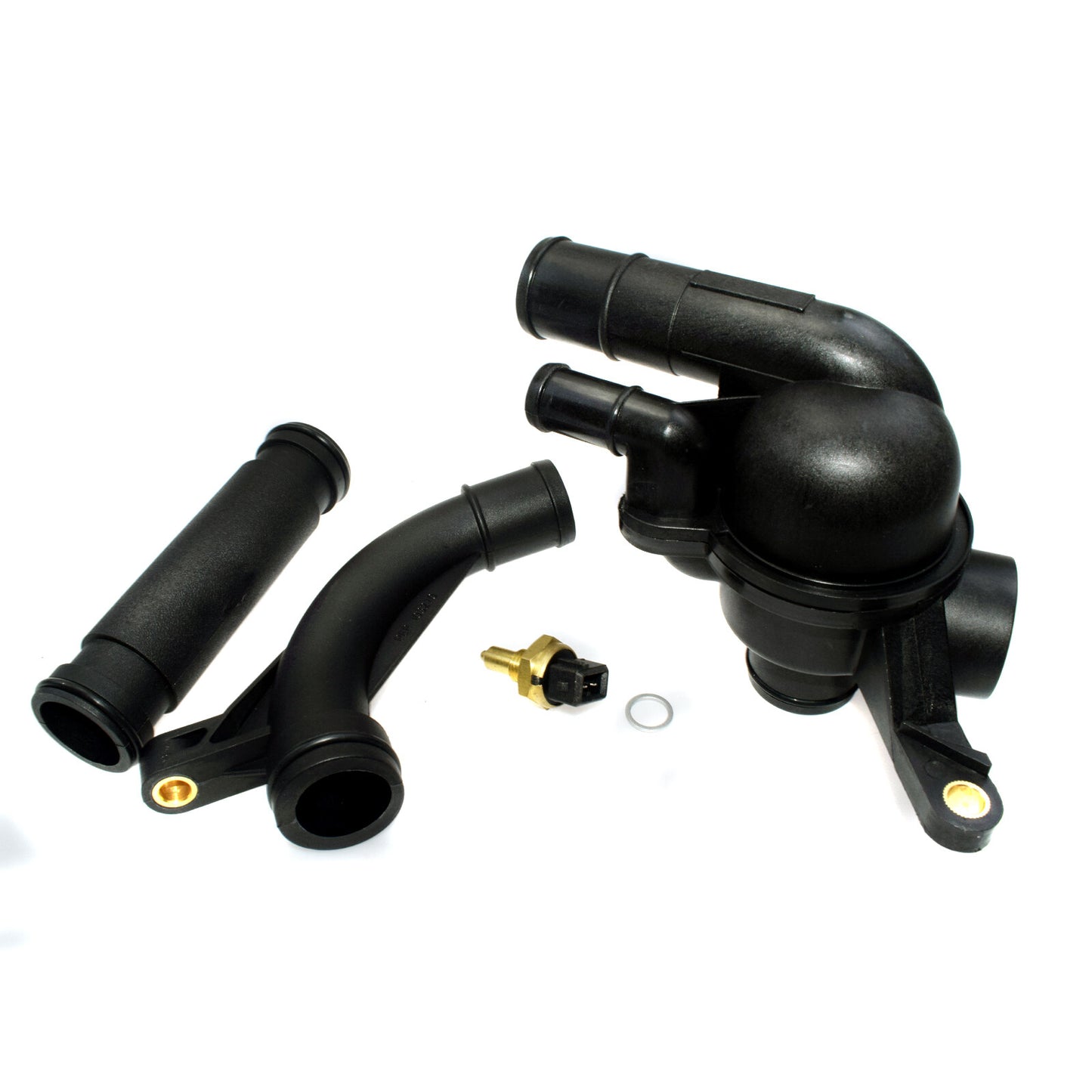 Suitable for 02-05 for Land Rover Freelander Coolant Thermostat + Housing + Piping + Sensor Kit n