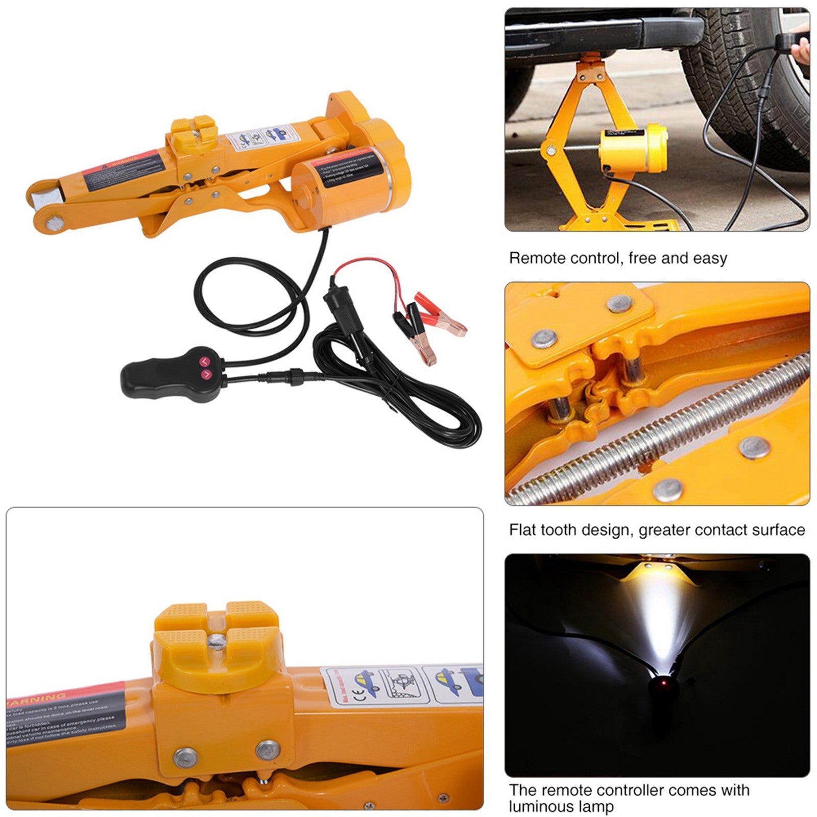 12V DC Automotive Car Automatic Electric Lifting Jack 2 Ton Garage Equipment For
