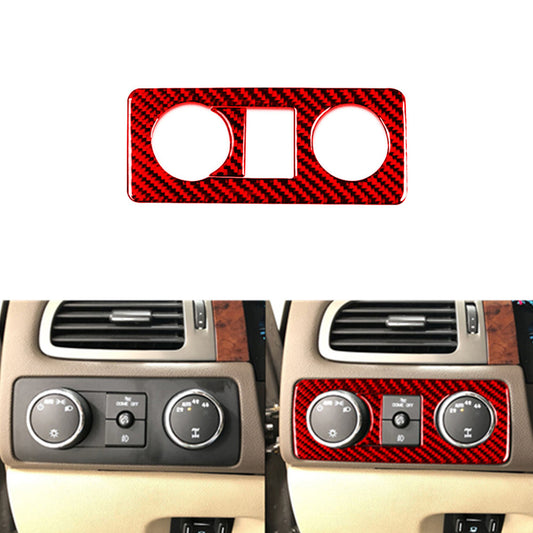 Red Carbon Fiber Dim Light Control Trim For Silverado/tahoe/ for sierra 2007-14 TypeA