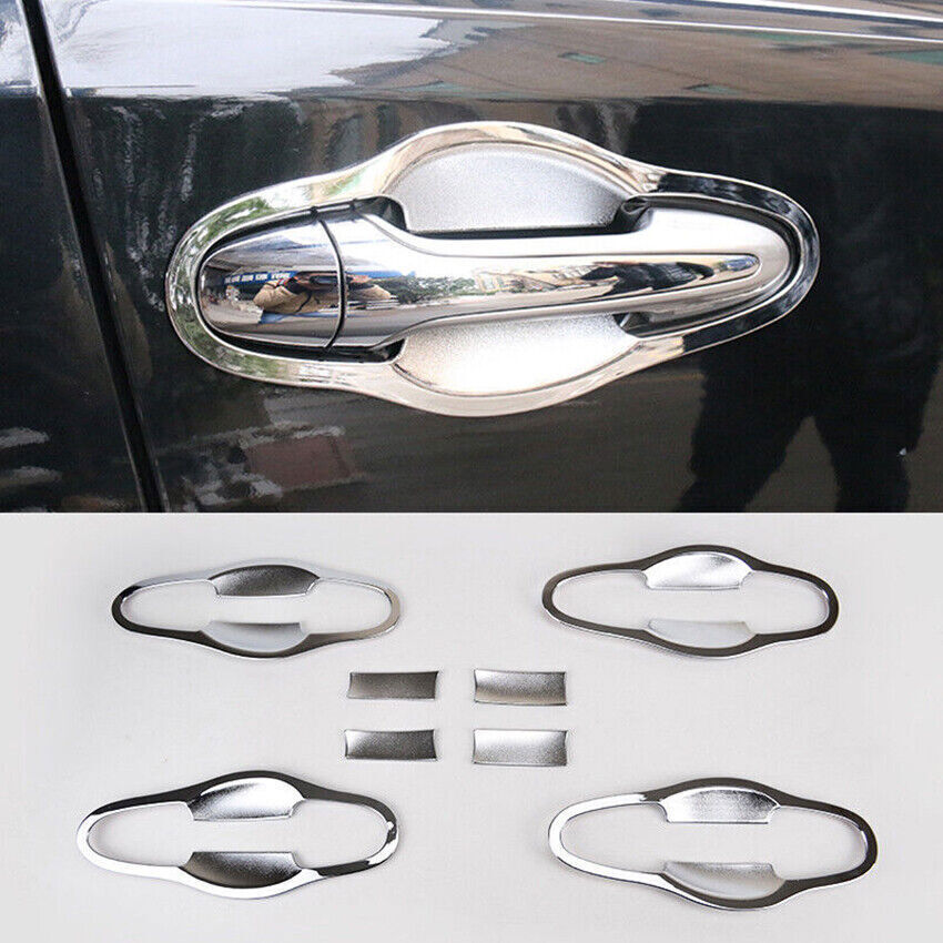 for Toyota RAV4 2013-2018 Chromed Style Side Door Bowl Cup Combo Cover Trims 8P