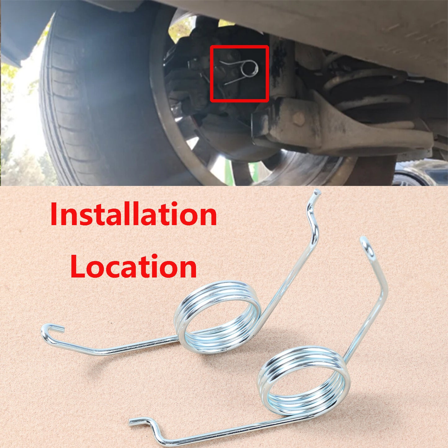 for Audi A3 TT Rear Brake Caliper Return Springs Silver 7H0615296 7H0615295A AUS Q