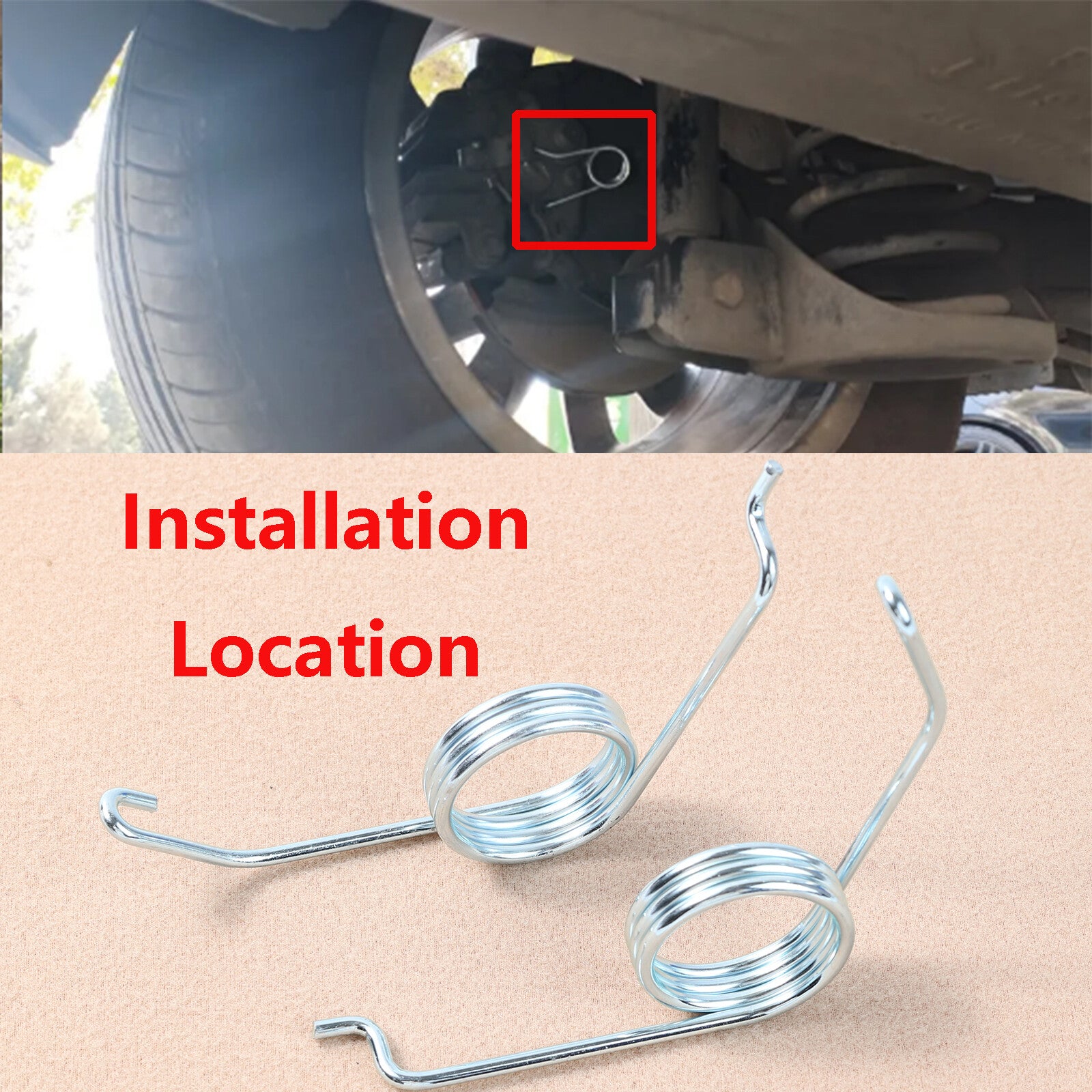 for Audi A3 TT Rear Brake Caliper Return Springs Silver 7H0615296 7H0615295A AUS Q