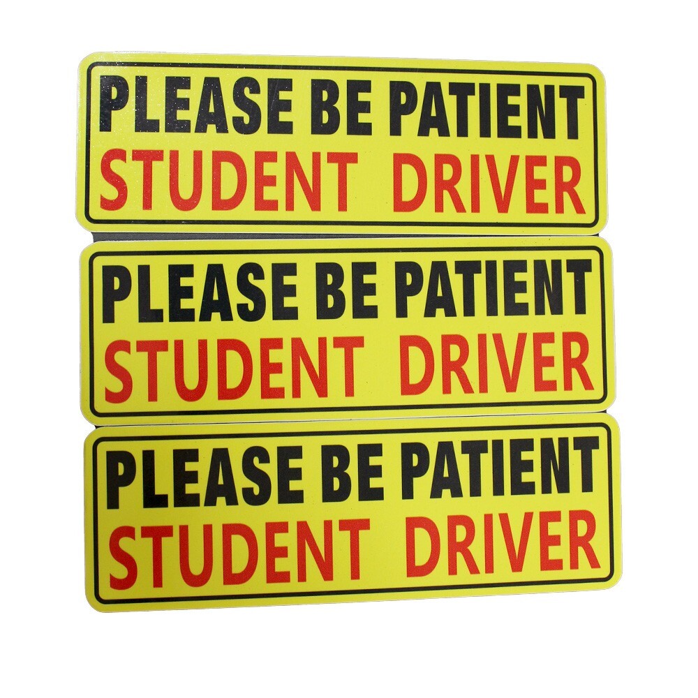 3Pcs Sticker Decal Bumper Student Driver Magnet Car Signs Please  Be Patient