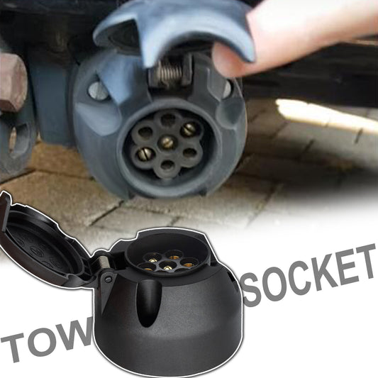 7 Pin 12V Type Towing Towbar Electrics Socket Plastic For Caravan Trailer Lights Q