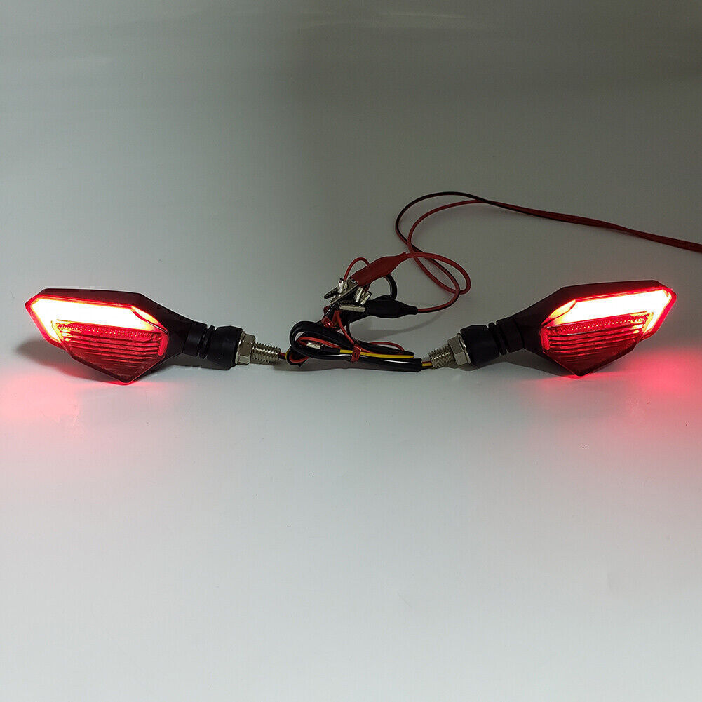 2pcs Motorcycle Turn Signal Indicator Blinker Tail Light Daytime Running Lamp Q