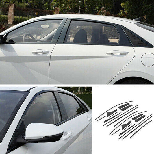 20x for Hyundai for Elantra 21-2023 Black Steel Window Sill pillar Strip Cover Trim