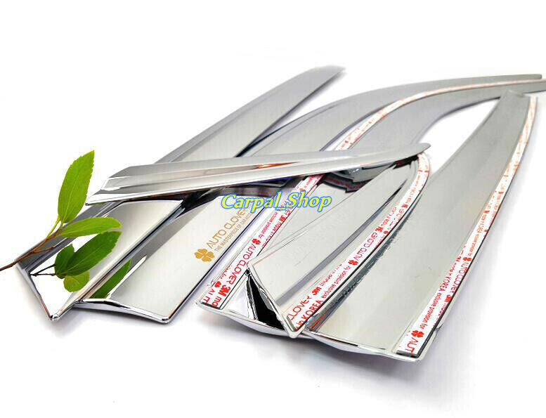 for VW for Jetta Mk7 2019 2020 Chrome Window Visor Vent Shades Sun Rain Guard 6Pcs n