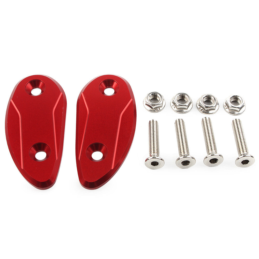 Fit for Honda CBR1000RR CBR 1000RR 2008-17 Rearview Mirror Block Off Base Plates Red