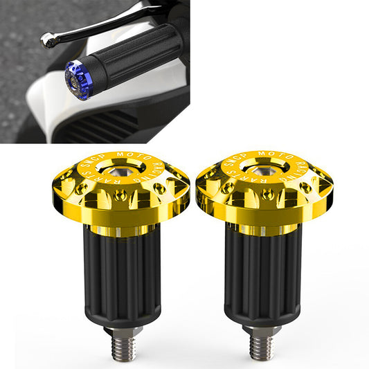 7/8'' Motorcycle Dirt Bike Handlebar Grips Handle Bar End Cap Plugs Slider Gold Q
