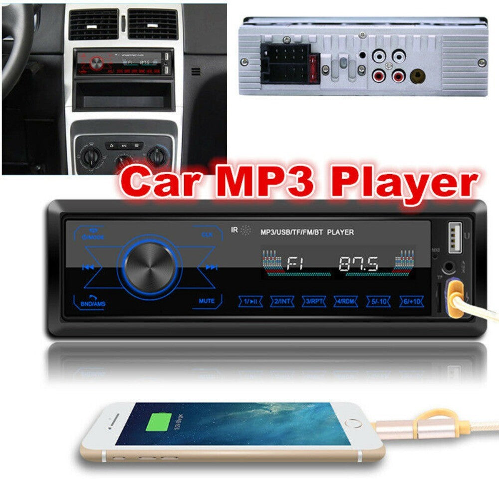 Bluetooth Car Stereo Audio In-Dash FM/AUX Input Receiver USB SD MP3 Radio Player n