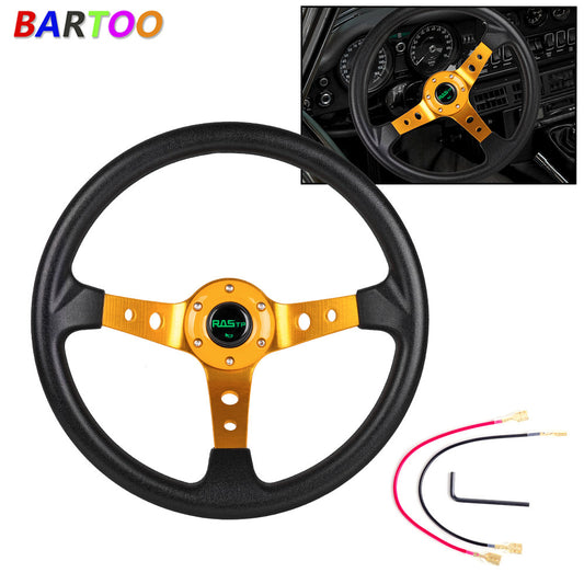 Gold Aluminum for Golf Cart Steering Wheel for Yamaha EZGO Club Car 14 inch