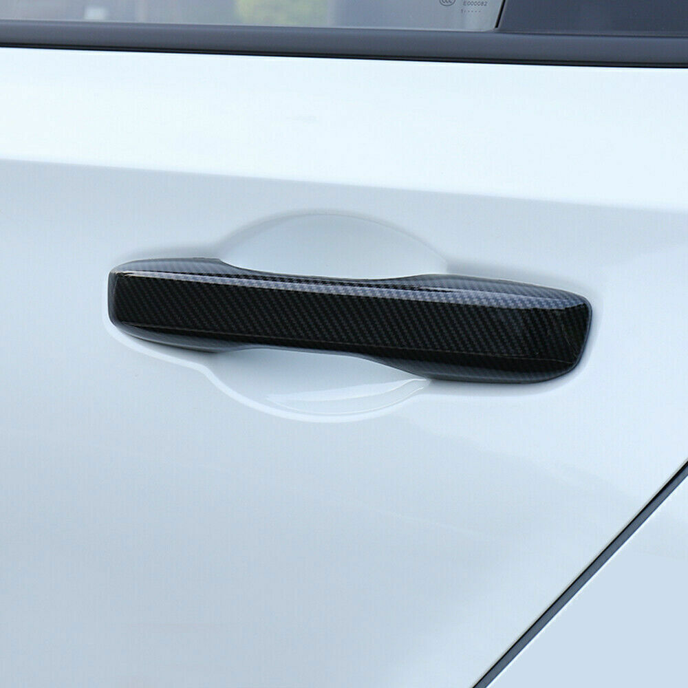 4PCS Carbon Fiber ABS Outer Side Door Handle Cover Trim for Honda for Civic 2022-24
