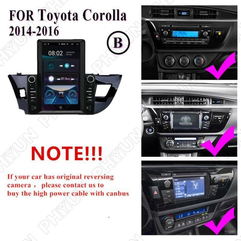 10.1-inch Vertical Stereo Radio for Corolla 2014-2016 with GPS Navigation and Android 10.1- n