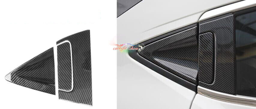 5Pcs Red Carbon Fiber Interior Radio Console Cover Trim For Fiesta 2011-15 v