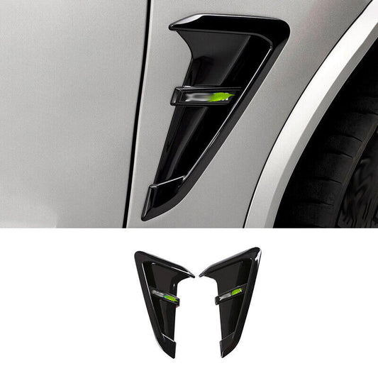 for BMW X3 G01 2018-21 ABS Black Air Flow Vent Side Fender Decor Sticker Trim 2P
