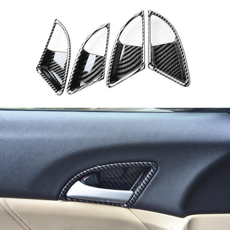 Car for Honda Accord 08-13 4pc Carbon Fiber Interior Door Handle Bowl Cover Trim