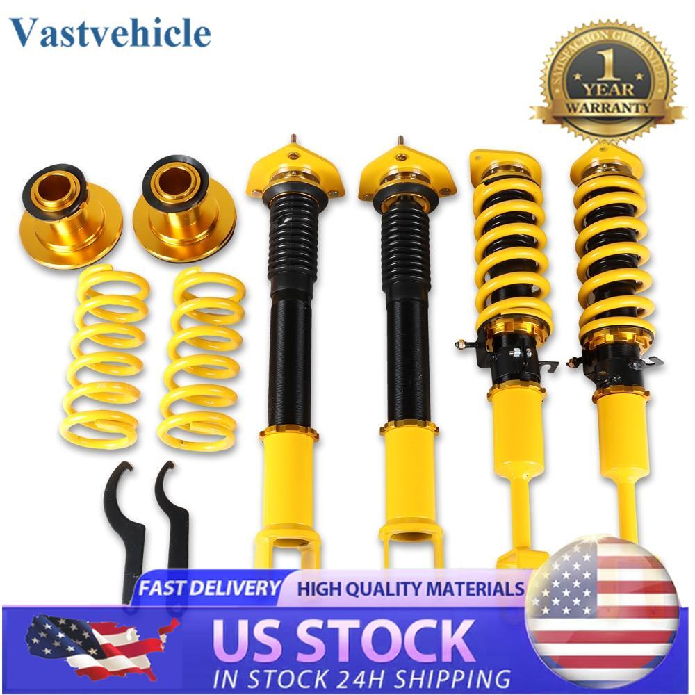 4pcs Coilover Adj. Height Struts Suspension Springs for Nissan 350Z / G35 03-08