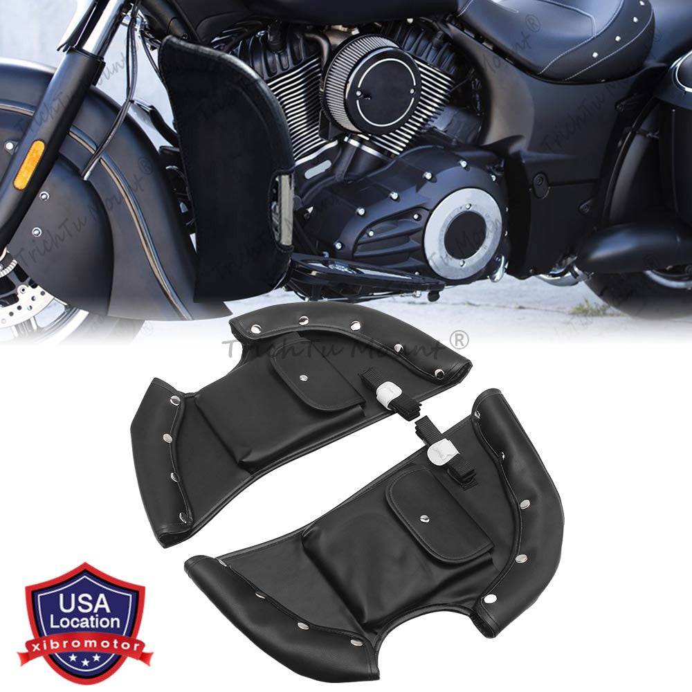 Lower Chap Leg Warmer Wind Deflector Bag For Indian Chief Chieftain Roadmaster Q