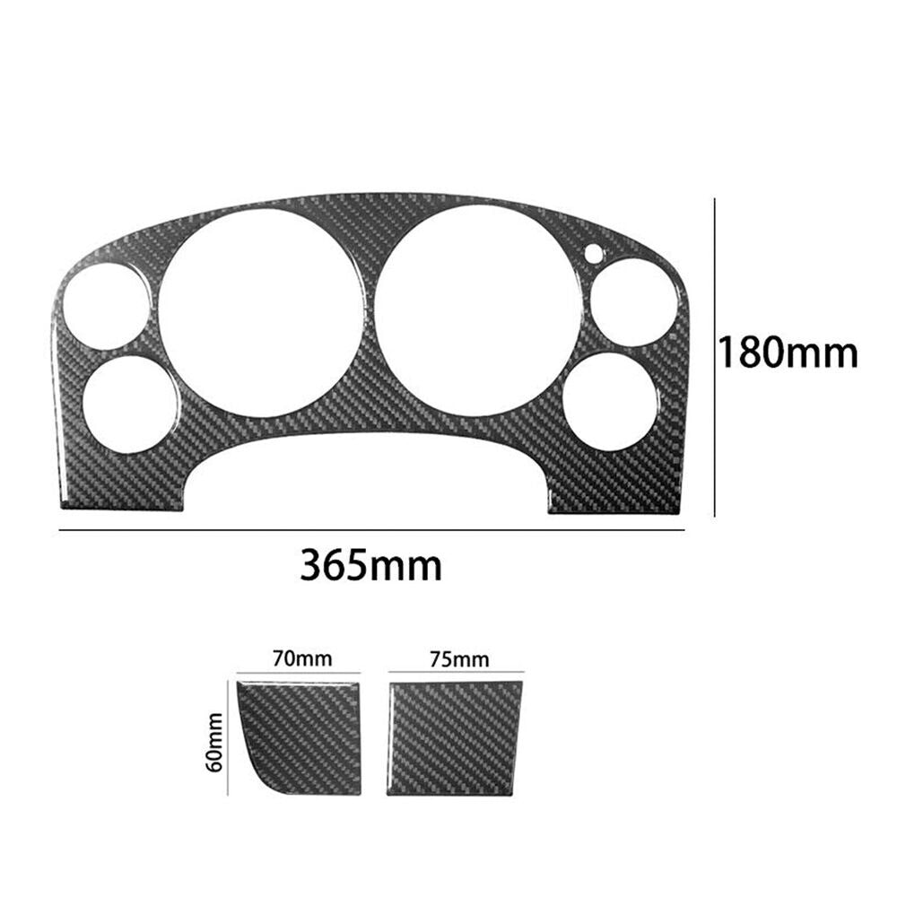 3Pcs Carbon Fiber Interior Speedometer Cover Trim For Tahoe/Silverado/ for Sierra New n
