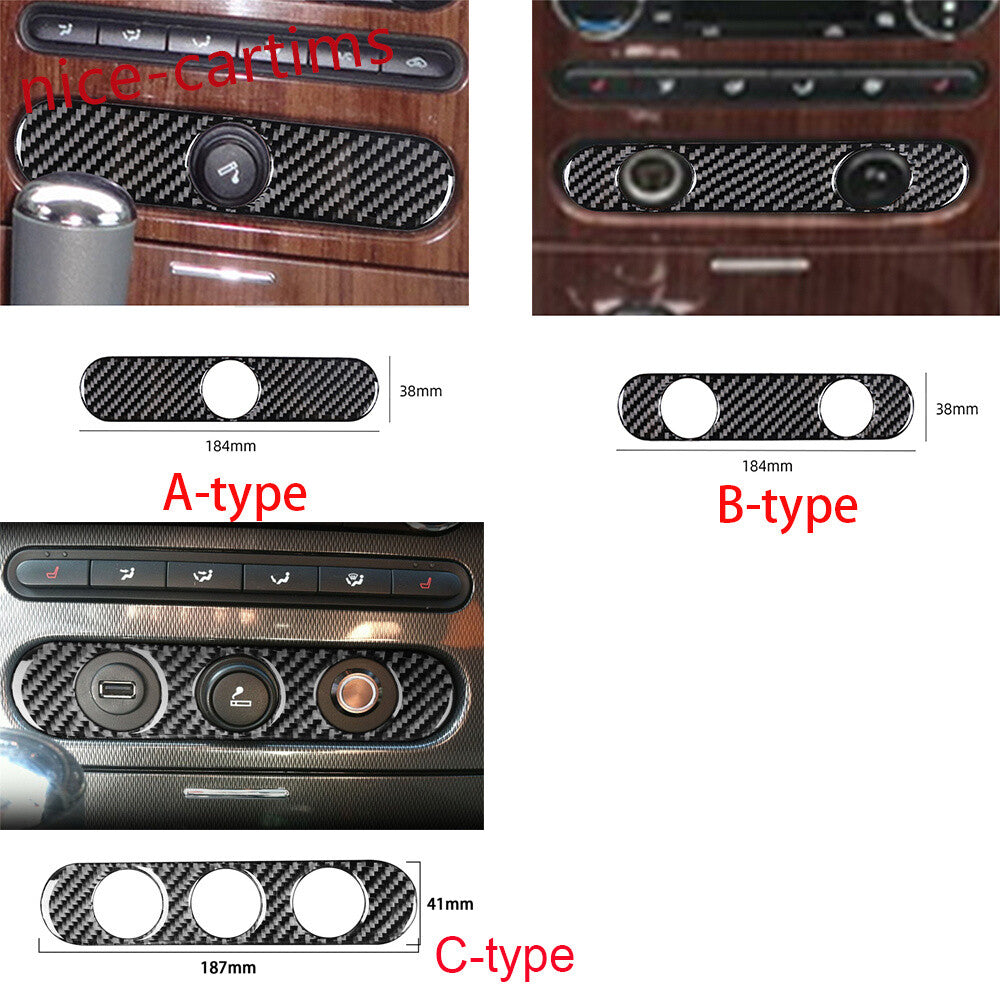 Carbon Fiber Center Cigarette Lighter Switch Trim for Ford F-150 FX4 2004-2008 C