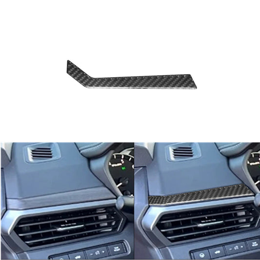 2Pcs Steering Wheel Button Trim Cover Carbon Fiber Red for VW Touareg 2011-2018 v