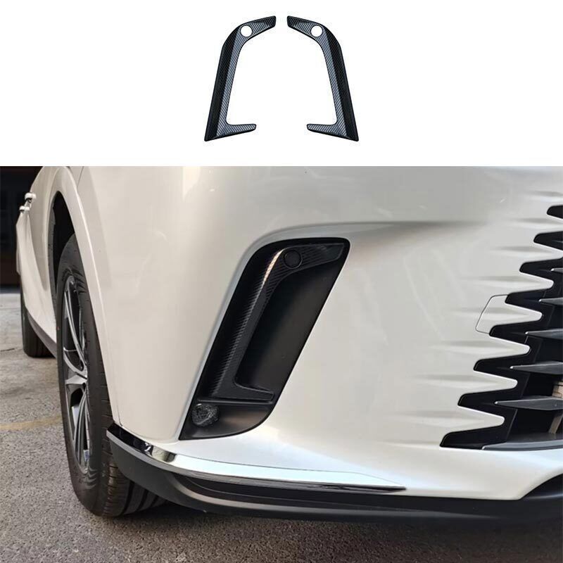 for Lexus RX500h 2023-2024 Cover Trim Front Fog Light Lamps Steel Carbon Fiber