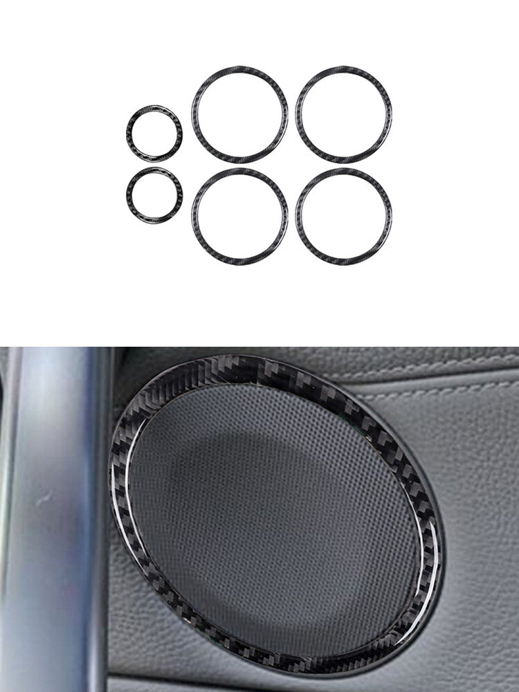 7Pcs Carbon Fiber Interior Door Control Cover Trim for Subaru Forester 2009-2013 v